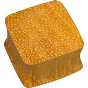 Square Wooden Flesh Plug - Jack Fruit Wood
