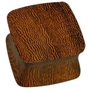 Square Wooden Flesh Plug - Parasite Wood