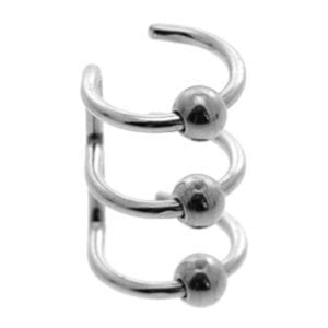Steel Clip On Ear Cuff - 3 BCRs