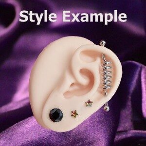 Steel Scaffold Piercing Bar - Long Spiral