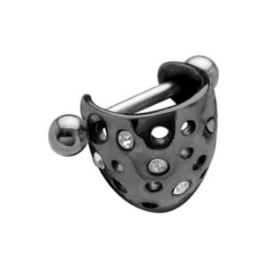 Silver Earring Cuff - Jewelled
