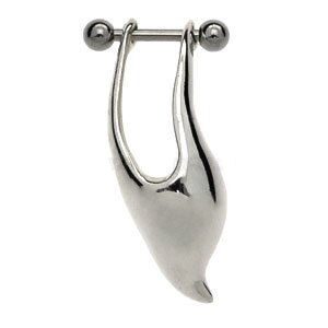 Surgical Steel and Silver Charm Ear Tip - Dropper
