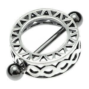 Surgical Steel and Silver Nipple Crown - Cut Out