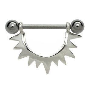 Surgical Steel and Silver Stirrup and Barbell - Flash