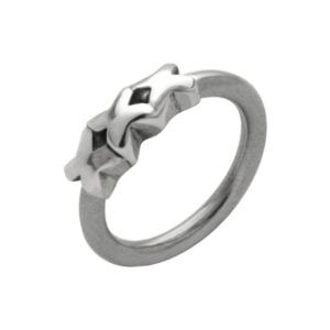 Surgical Steel Ball Closure Ring - Outwards Triple X