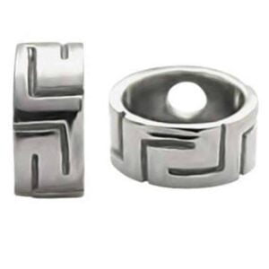 Surgical Steel Ball Shields - Greek Key <span class="custom_location">- 26B19UK</span>