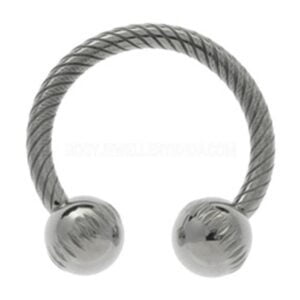 Surgical Steel Circular Barbell - Carved All Over
