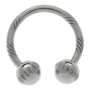 Surgical Steel Circular Barbell - Semi Carved