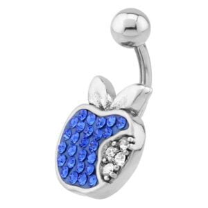 Surgical Steel Crystalline Jewelled Navel Banana Bell
