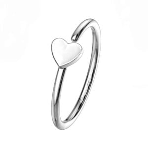 Surgical Steel Heart Nose Ring