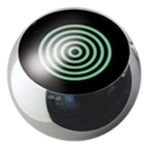 Surgical Steel Ikon Threaded Balls - Black Circles on Green