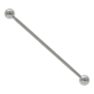 Surgical Steel Industrial Piercing Bar - Carved