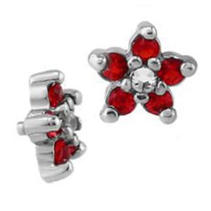 Surgical Steel Internally Threaded Jewelled Flower Accessory <span class="custom_location">- 10A01UK</span>