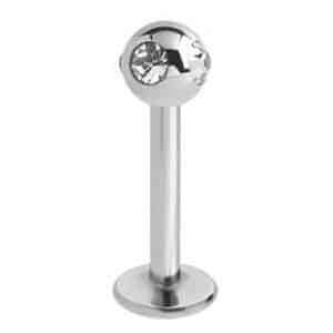 Surgical Steel Jewelled Satellite Micro Labret - Crystal