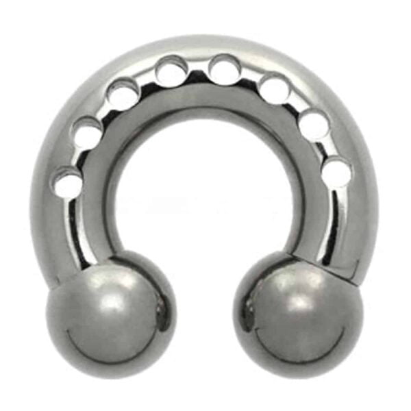 Surgical Steel Porthole Circular Barbell