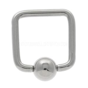 Surgical Steel Square Ball Closure Ring