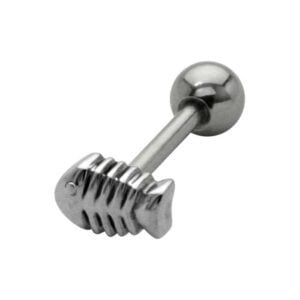 Surgical Steel Threaded Accessory - Fish Bone