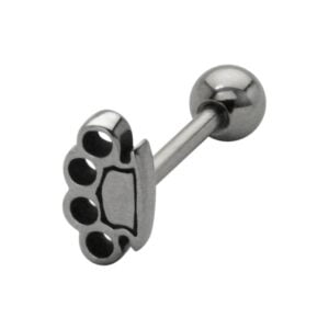 Surgical Steel Threaded Accessory - Knuckle Duster