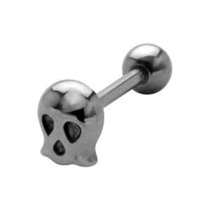 Surgical Steel Threaded Accessory - Skull