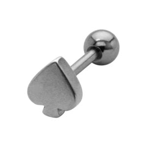 Surgical Steel Threaded Accessory - Spade