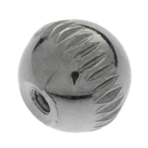 Surgical Steel Threaded Ball - Carved