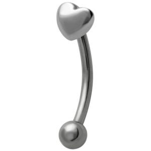 Threaded Sterling Silver Heart - Back Threaded