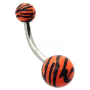 Tiger Print Banana Bell - Orange