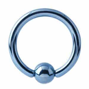Titanium Ball Closure Rings - Light Blue