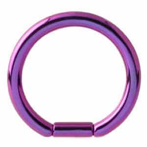 Titanium Bar Closure Ring - Purple