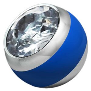 Titanium Carousel Jewelled Balls - Blue