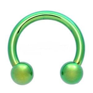 Titanium Circular Barbell - Green
