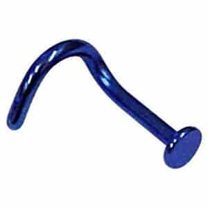 Titanium Disc Nostril Studs - Dark Blue