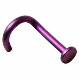 Titanium Disc Nostril Studs - Purple