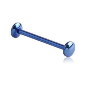 Titanium Flat Tongue Stud - Dark Blue