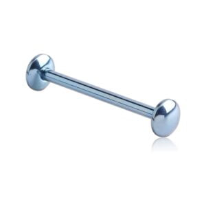 Titanium Flat Tongue Studs - Light Blue
