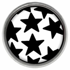 Titanium Internally Threaded Ikon Disc - Black Stars on White