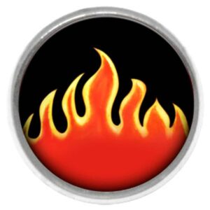 Titanium Internally Threaded Ikon Disc - Flames
