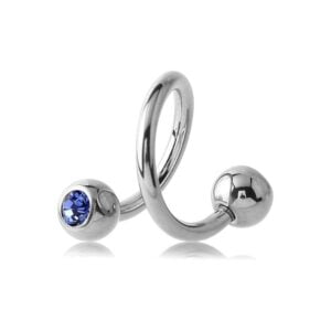 Titanium Jewelled Body Spirals - TI-Glo - Dark Blue