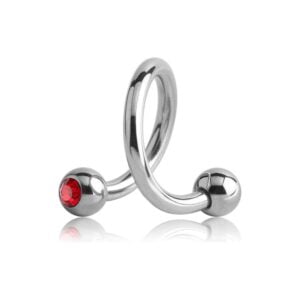 Titanium Jewelled Body Spirals - TI-Glo - Red
