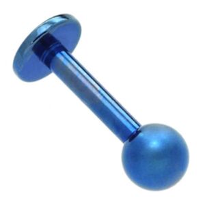 Titanium Labret Studs - Dark Blue