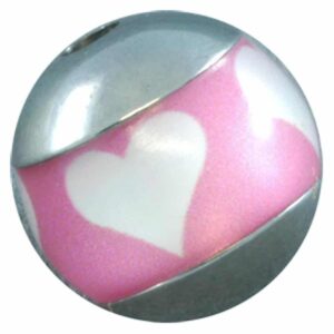 Titanium Meridian Threaded Ball - Hearts