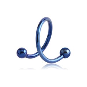 Titanium Micro Body Spiral - Dark Blue