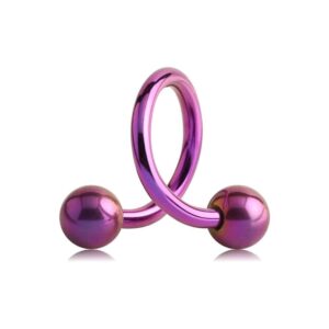 Titanium Micro Body Spiral - Purple