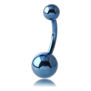 Titanium Navel Banana Bells - Dark Blue