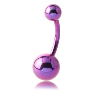 Titanium Navel Banana Bells - Purple