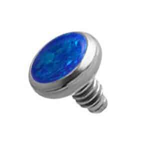 Titanium Opal Jewelled Disc - Blue
