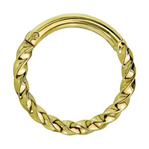 Twisted Gold Plated Hinged Segment Ring
