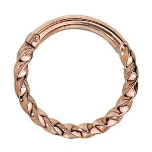 Twisted Rose Gold Hinged Segment Ring