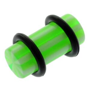 Ultra Violet Flesh Plug - Green Stripe