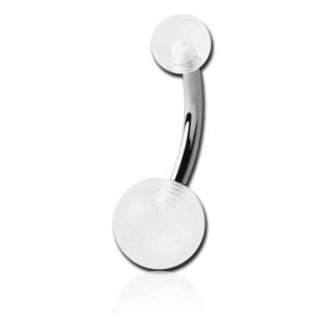 Ultra Violet UV Fluoro Double Navel Banana Bell - Clear